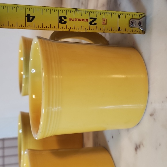 Fiestaware Yellow Sunflower Homer Laughlin Classic Ring Handel Set 4 - Picture 3 of 3